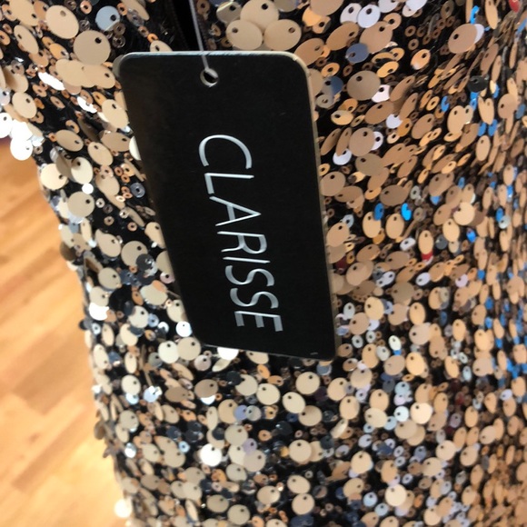 ⭐️SOLD⭐️ Chocolate-beige prom dress with large sequins - Picture 6 of 8